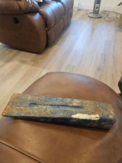 Vintage Steel Log Splitting Wedge 5.18 lb Blue Heavy Duty Firewood Splitter