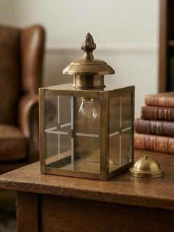 Vintage Brass Lantern Wall Sconce