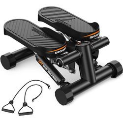 Sportsroyals Stair Stepper for Exercises-Twist Stepper with Resistance Bands and 330lbs Weight Capacity

