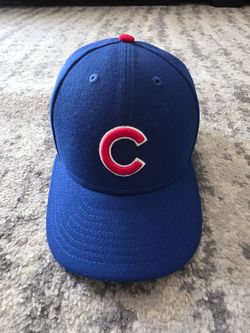 New Era Chicago Cubs Official On-Field Fitted Cap, Size 7 1/2, GUC - Blue/Red