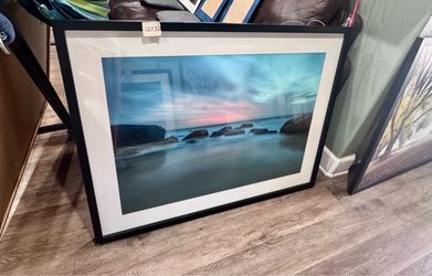 Framed Coastal Sunset Photography Print 42x32
