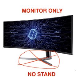 SAMSUNG 49” Odyssey CRG Series Dual QHD (5120x1440) Curved Gaming Monitor, 120Hz, QLED, HDR, Height Adjustable Stand, Radeon FreeSync
