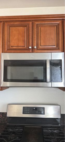 GE stainless steel microwave