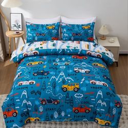 Racing Cars Twin Bedding Set – Brand New!