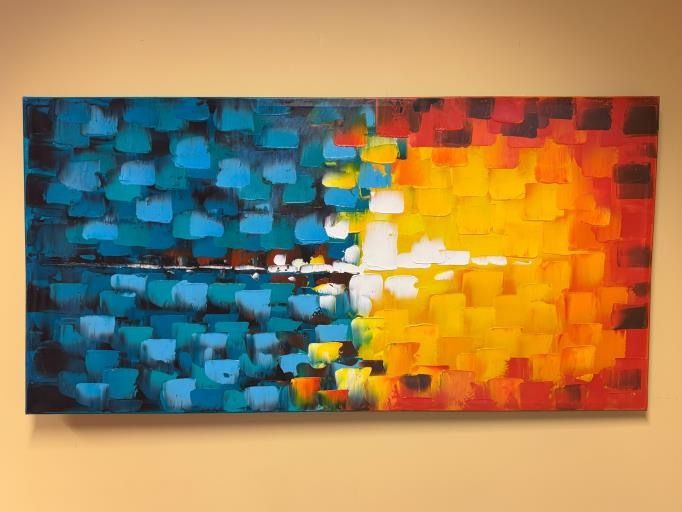 Large Hand Painted Textured Abstract Art