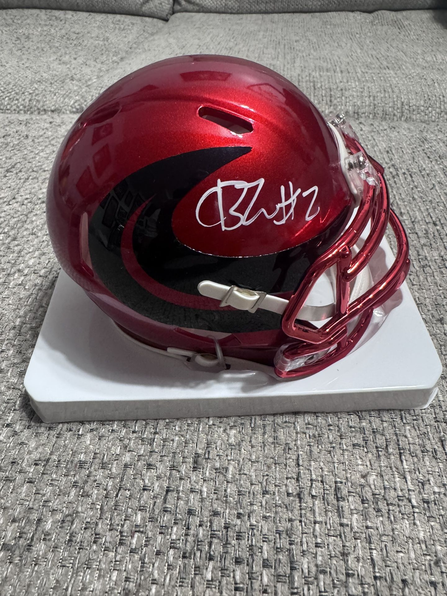 Calen Bullock Signed Autograph Houston Texans Alt Mini Helmet (Metabilia Coa)