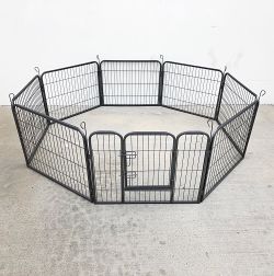 $85 (New) Heavy duty 24” tall x 32” wide x 8-panel pet playpen dog crate kennel exercise cage fence play pen