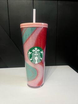 Starbucks Holiday Glitter Swirl Cold Cup Tumbler