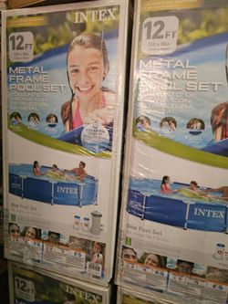12ft x 30in Swimming Pool Metal Frame +Pump and Filter 💥Albercas Nuevas