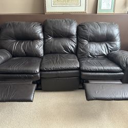    FREE.   Brown/Black Couch And Love Seat