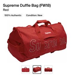 supreme duffle bag fw18