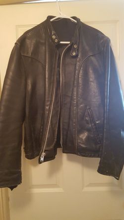 Vintage leather motorcycle jacket