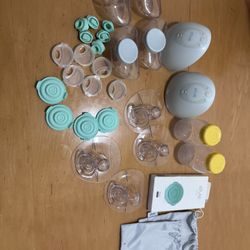 Elvie Double Wearable Breast Pump + Extra Parts (Great Condition)  