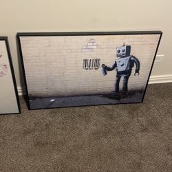 Banksy Graffiti Wall Art Framed 