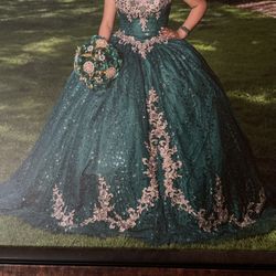 Quinceñera Dress (Emerald Green) Brand NEW Used Once 