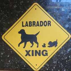 Labrador Dog Metal Sign