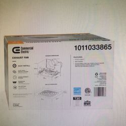 Commercial Electric 50CFM Ceiling/Wall Mount No Cut Clip-Lock Room side Installation Square Bathroom Exhaust Fan,ENERGY STAR 