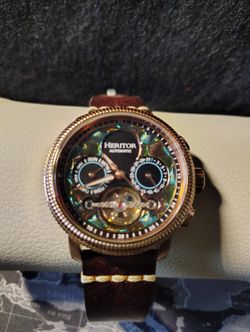 Heritor Automatic Rose Gold Watch 44mm