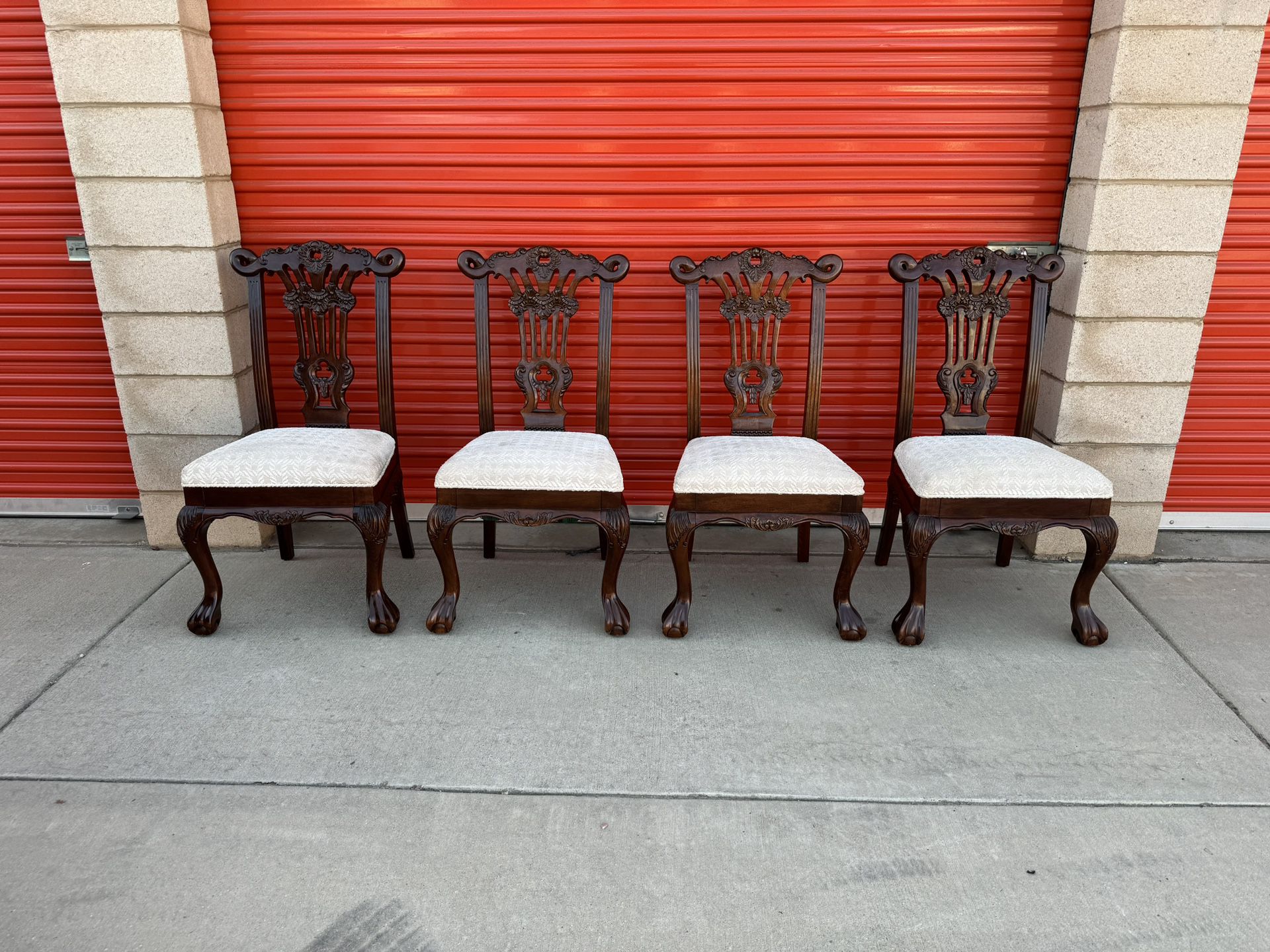 4 Chairs Maitland Smith Chippendale. Baroque style. Antique 