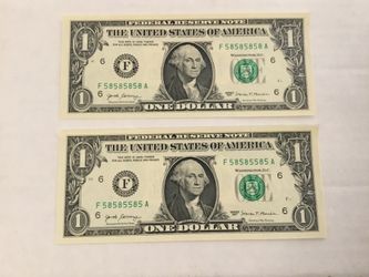 Uncirculated Repeaters Dollar Bill Single $1 Note
