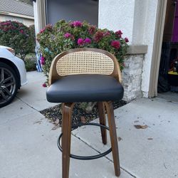 Swivel Cane Counter Stool