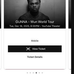 Gunna Wun World Tour Tickets