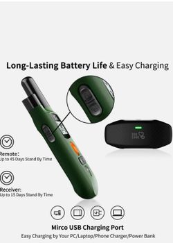 DOG CARE Dog Training Collar with a green remote transmitter