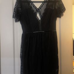 Black lace dress