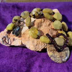 Stone Choker/earring Set