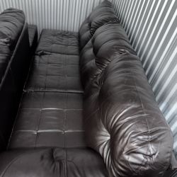 Leather L Shaped Couch 