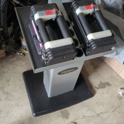 Powerblock Dumbbells.  10 To 50 Lbs
