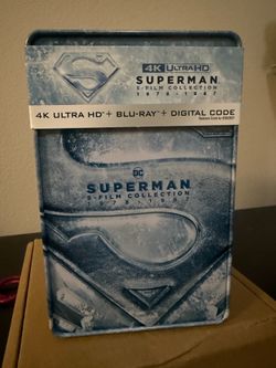 NEW Superman 5-Film Collection Steelbook 4K UHD + Blu-ray + Digital Code
