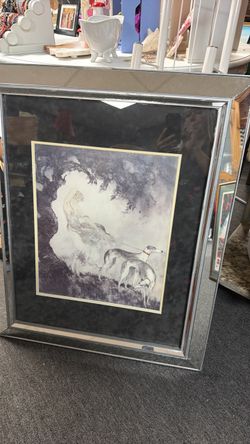 Louis Icart Framed Greyhound Art Print
