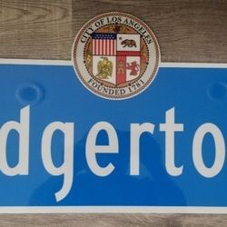 Dodgertown L.A City Reflective street sign