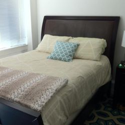 Queen Real Cherry Wood Bed