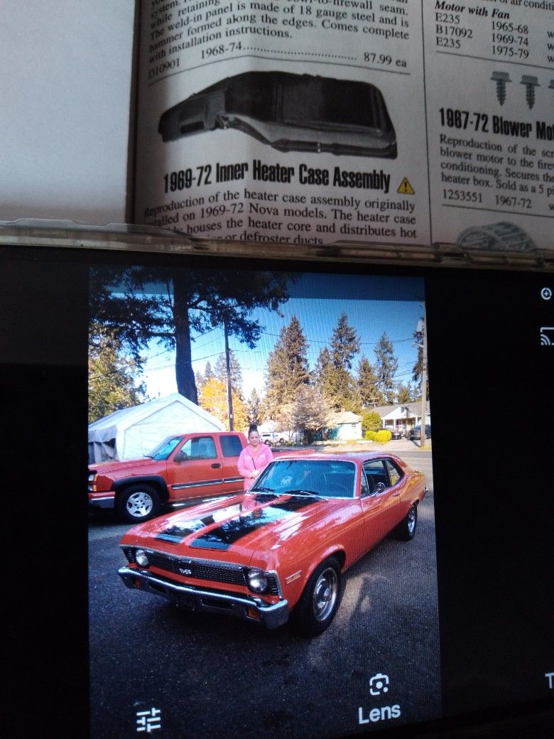 72 Nova Stock Inner Heater Core Assembly
