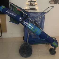 Tommy Bahama Beach Cart & Umbrella
