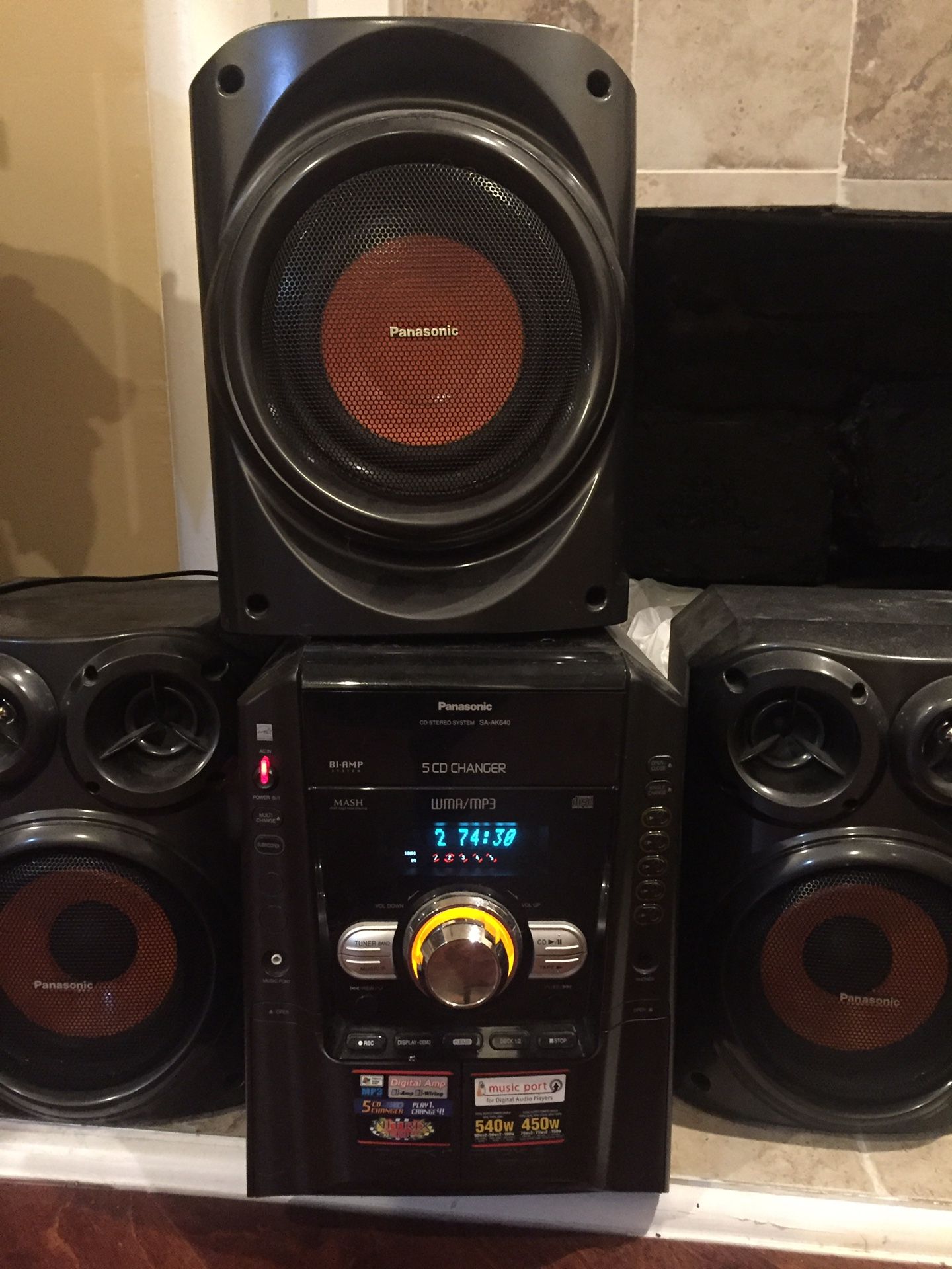 Speaker system LOUD BASS Aux compatible