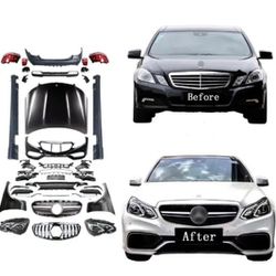 Mercedes Benz E350 w212 bumpers fenders headlights complete AMG E63 facelift body kit 2010-2013