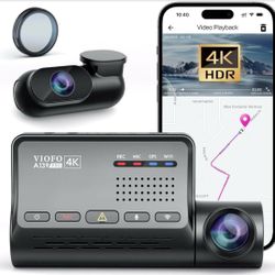VIOFO 4K HDR Car Dash Cam Front & Rear A139 Pro 2CH, Night Vision, 5GHz WiFi GPS