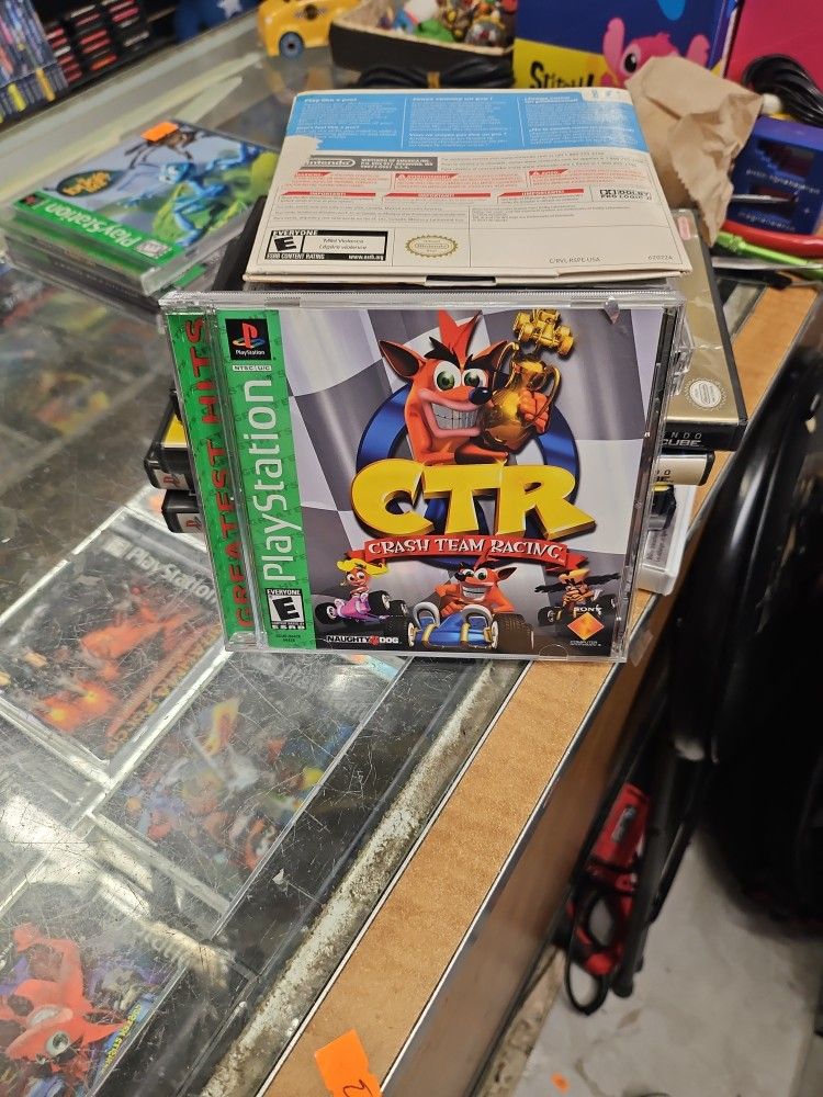 PS1 CTR Crash Team Racing Complete Greatest Hits Sony PlayStation 1
