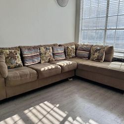 Gorgeous Tan Sectional. Delivery Available 