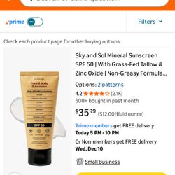 Sky And Sol Mineral Sunscreen