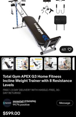 Total Gym workout station w/ all accessories included