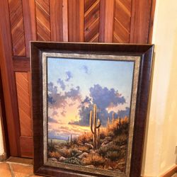 Very Large Desert Landscape Print professorially framed