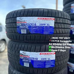 245/45R18 Atlander New Set of Tires Installed and Balanced Set de Llantas Nuevas Instaladas y Balanceadas