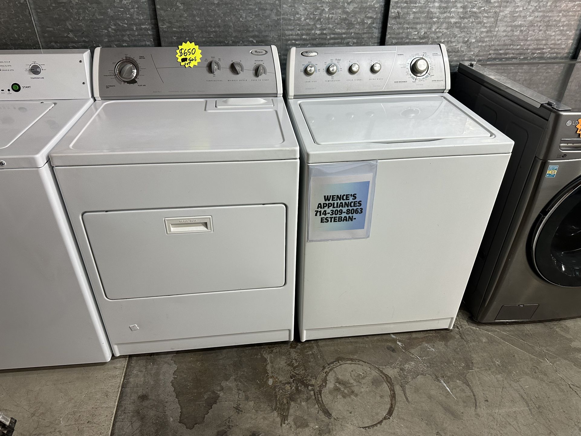 Whirlpool Washer And Gas Dryer Set