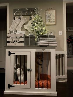 Custom built large furniture style dog crate