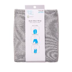 TIME TRUE MULTI WEAR WRAP (NEW ) GREY & BLUE 