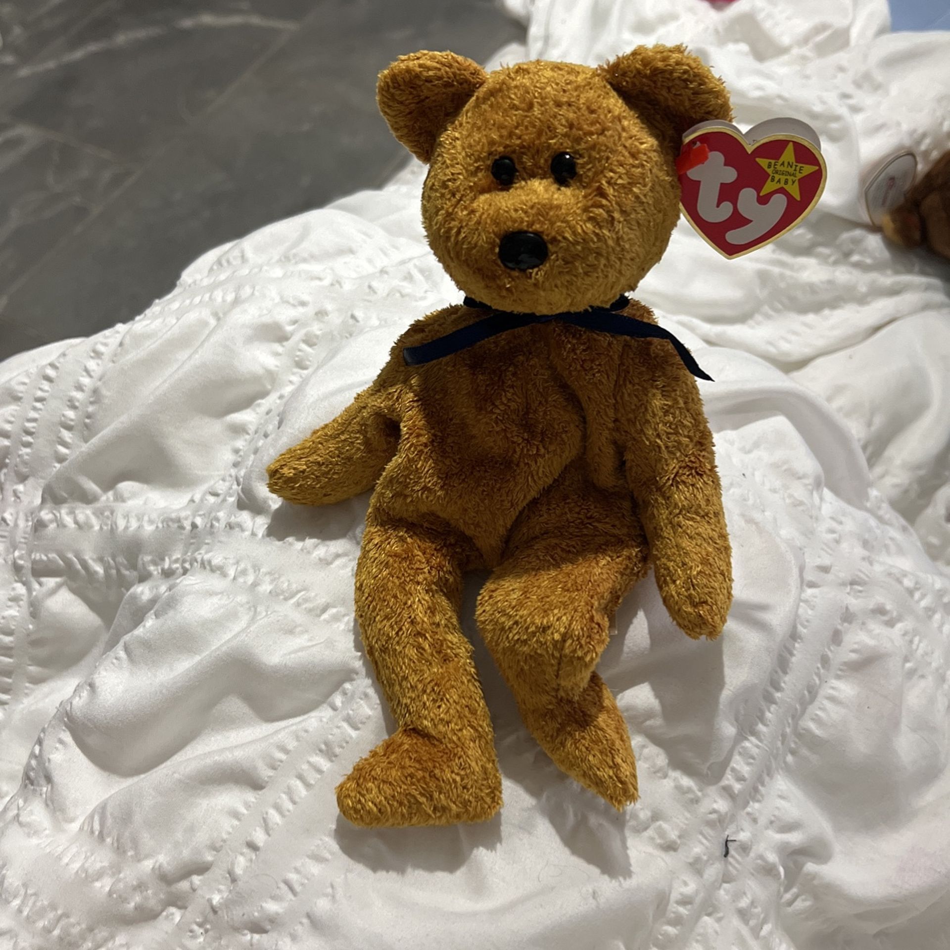 TY Baby Beanie, Goldish Yellow